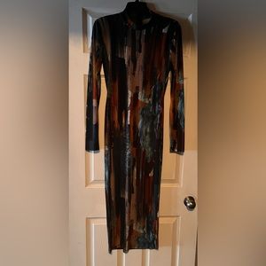 New fall midi dress, sz med, stretchy